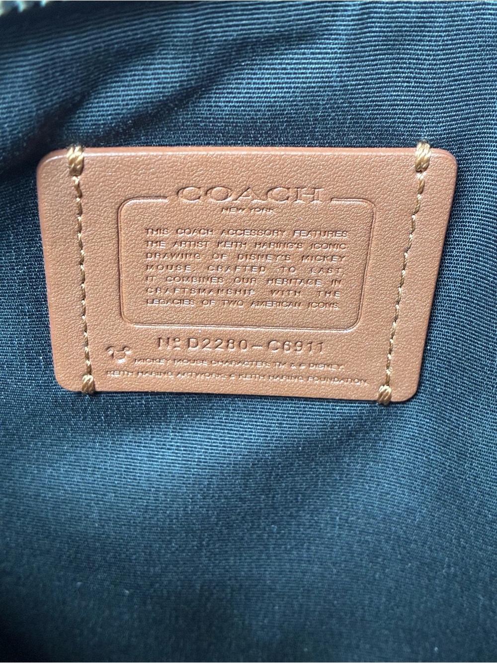 Coach x Disney Mickey Mouse x Keith Haring Holden Crossbody & Zipper Pouch C6911 - Picture 10 of 16